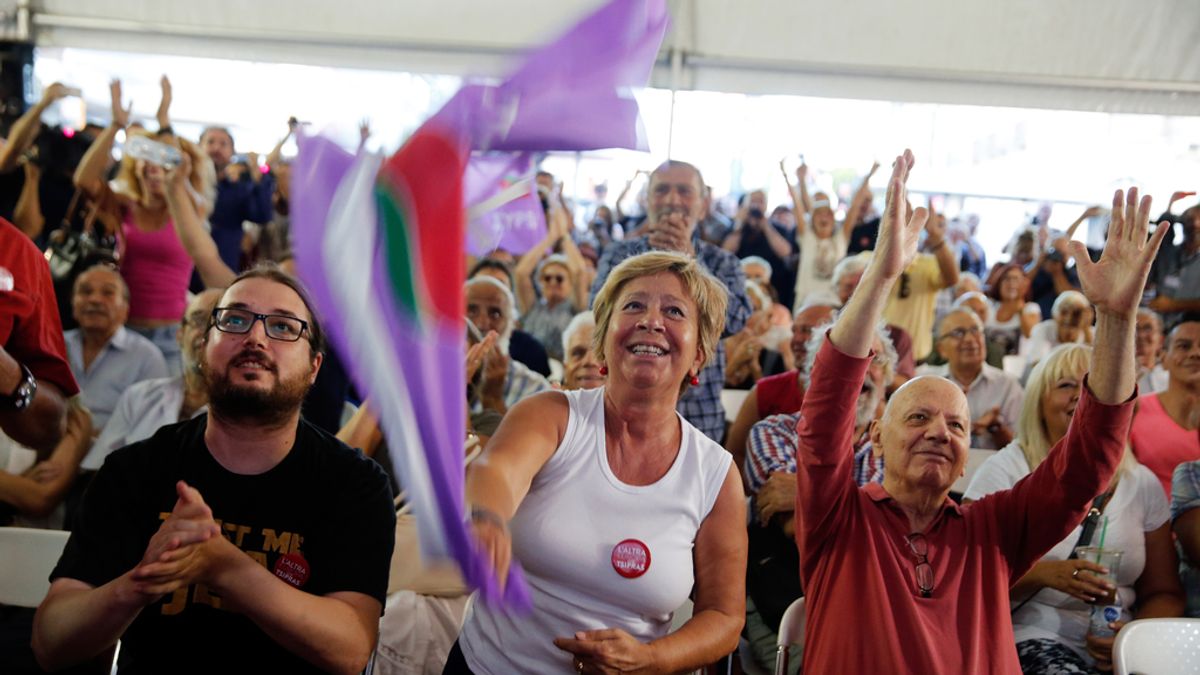 Alegría de los seguidores de Syriza