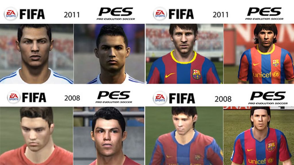 La evolución de Cristiano Ronaldo y Messi en el FIFA y en 