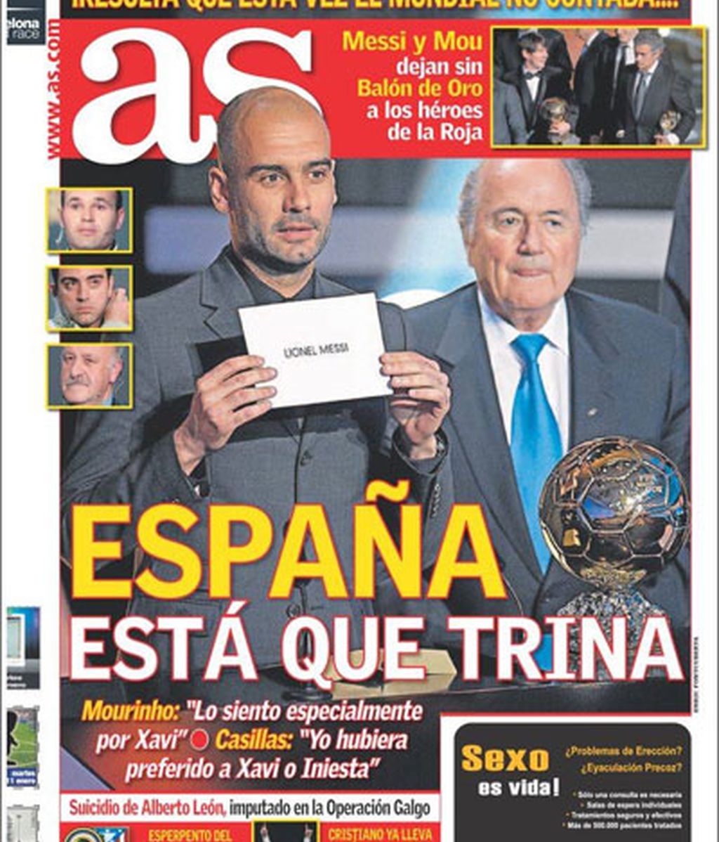 Sorpresa mundial por el Balón de Oro de Messi