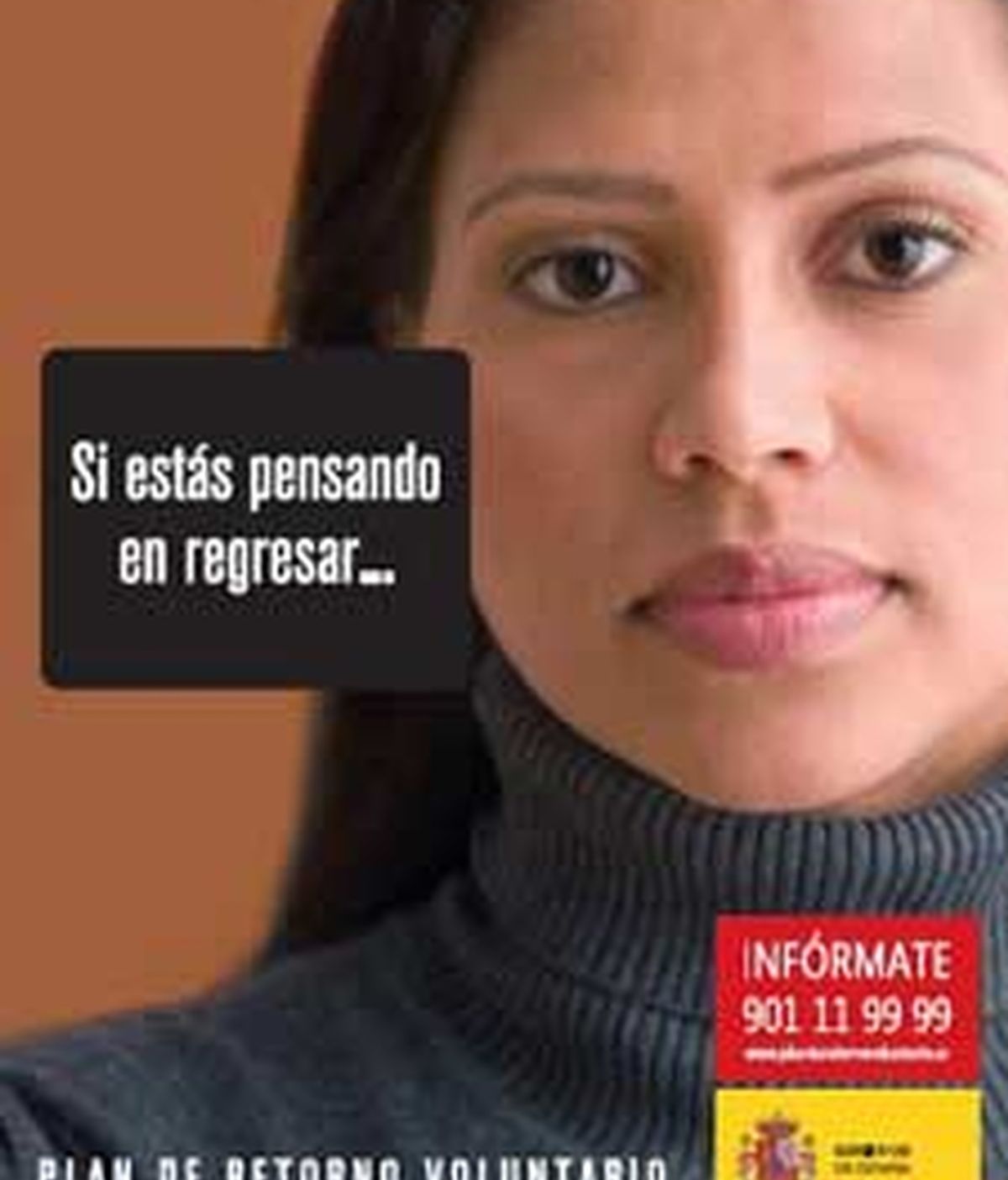 Uno de los carteles publicitarios del Plan de Retorno VOluntario del Gobierno. Foto: www.planderetornovoluntario.es