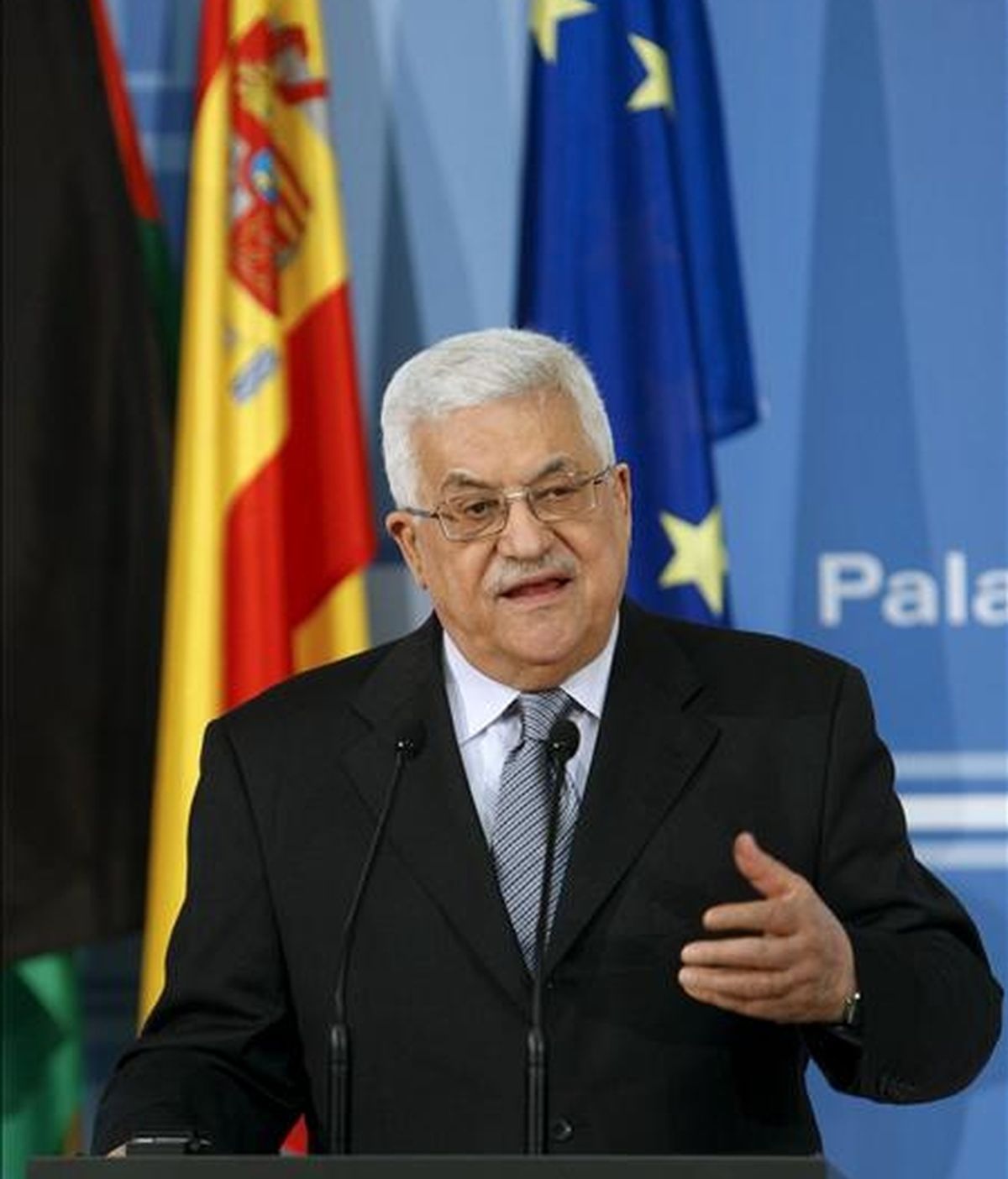 El presidente de la Autoridad Nacional Palestino, Mahmud Abás, durante su visita a España. EFE/Archivo