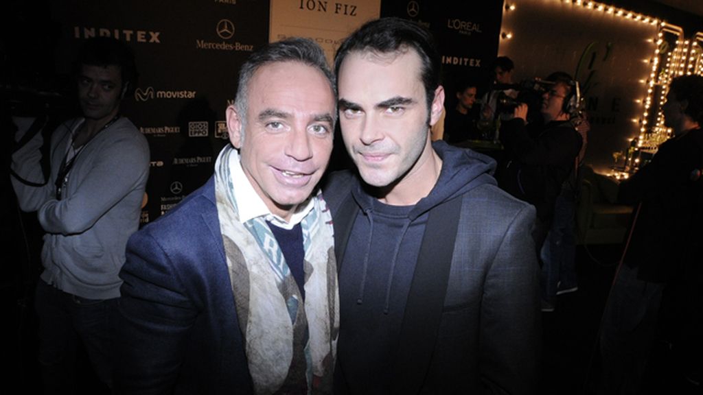 Joaquín Torres junto a Ion Fiz en el kissing room