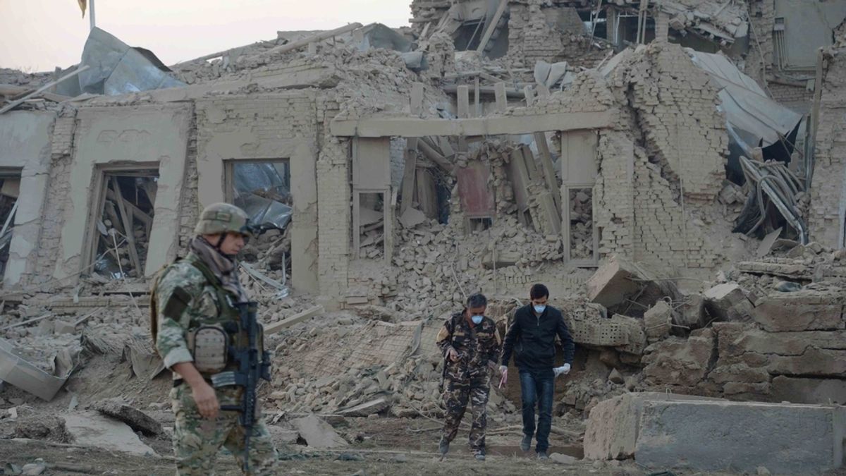 Estado del consulado alemán en Afganistán tras ser atacado