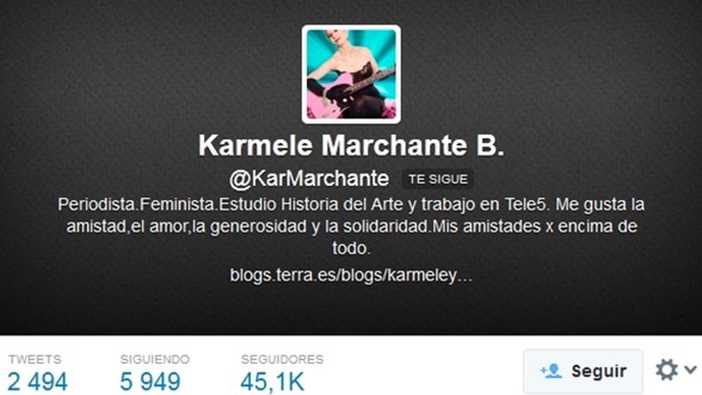 Ránking de los colaboradores más seguidos en Twitter