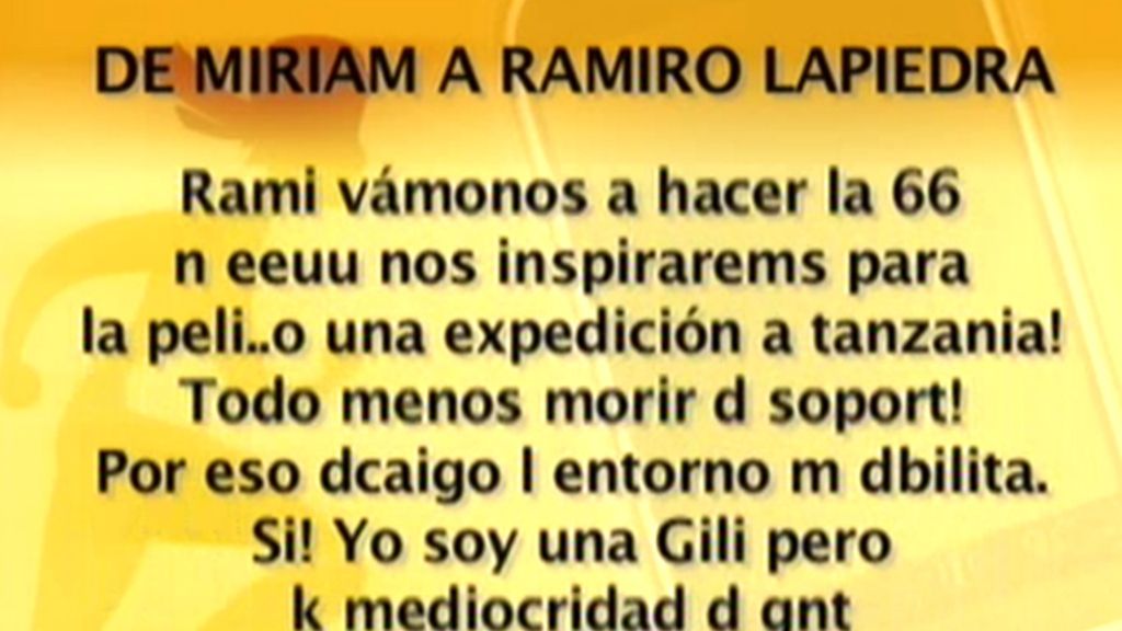 Los mensajes de Míriam Sánchez a Ramiro Lapiedra