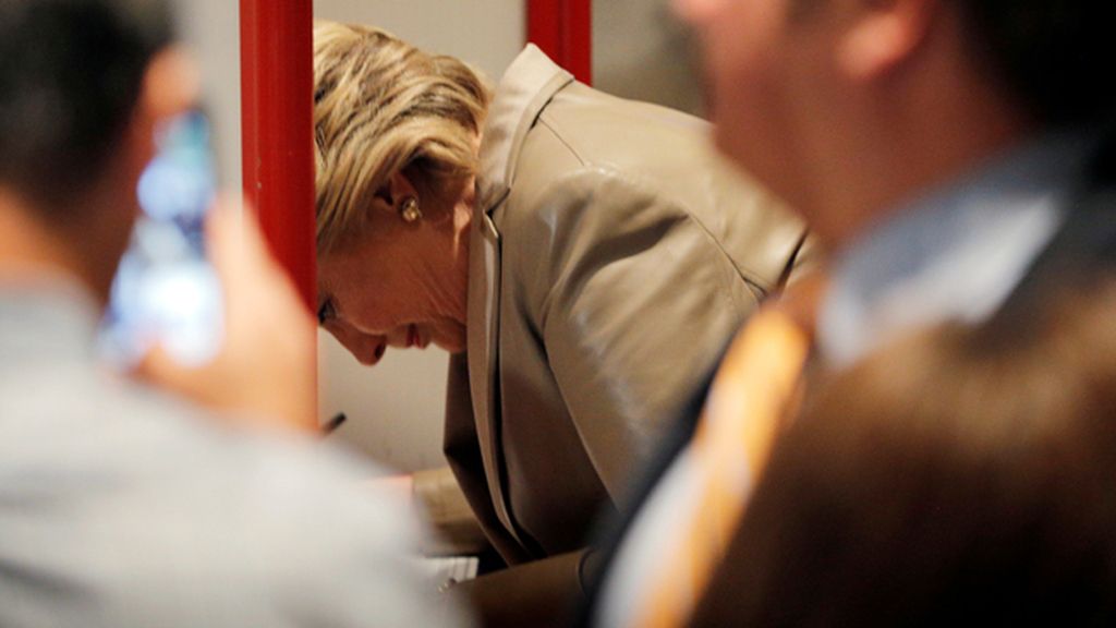 Hillary Clinton vota en la escuela elemental Grafflin, Nueva York