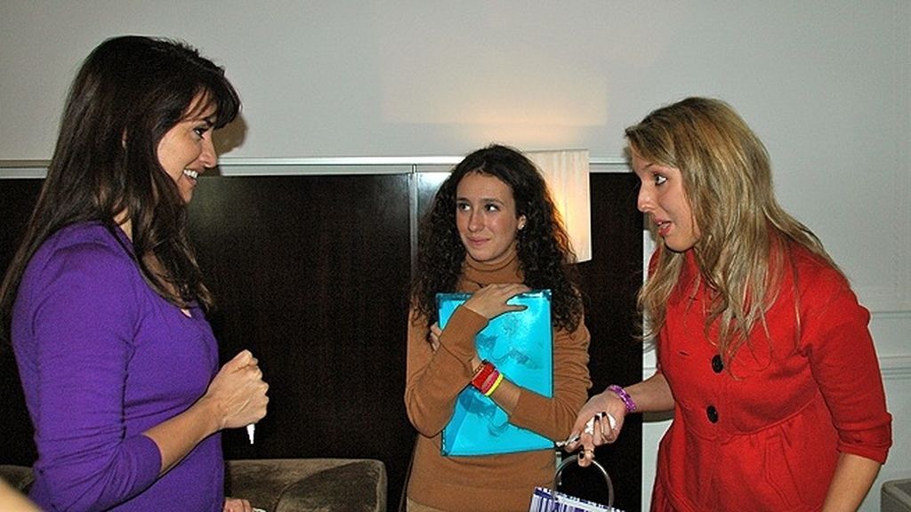 La actriz se mostró encantada junto a sus fans