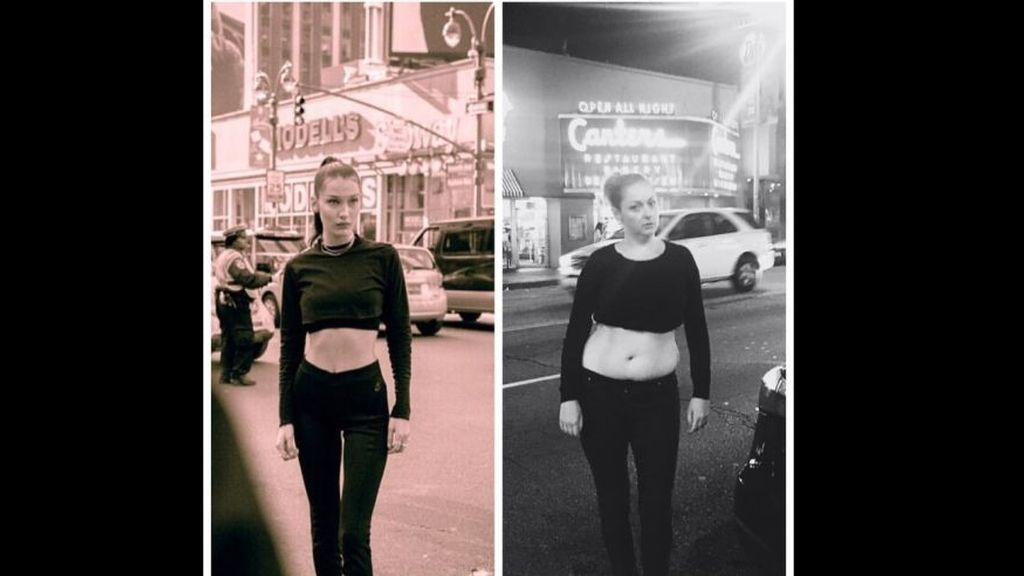 Posar en la calle con un top para ser una estrella de la moda