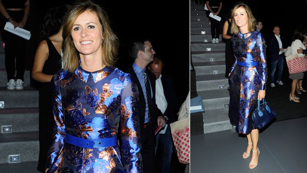 Nuria March, con vestido otoñal de The 2nd Skin Co.