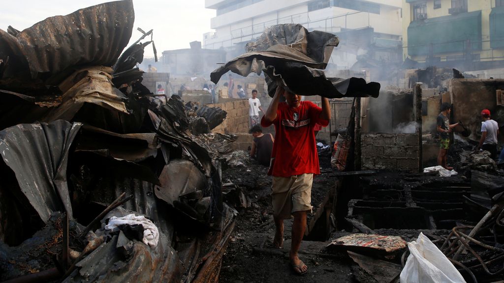 Incendio en Filipinas