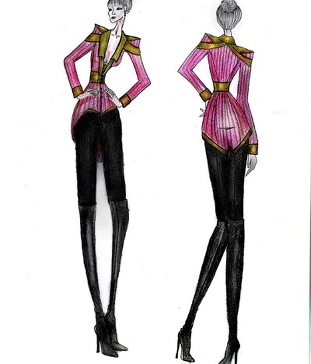 Los bocetos para el estilismo de Mercedes Milá en GH 12