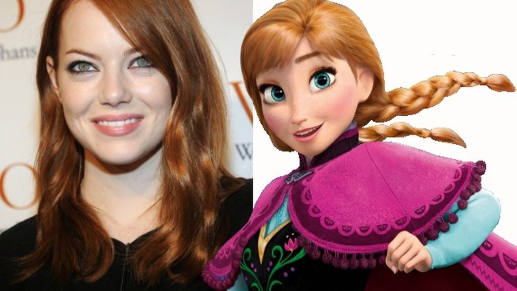 La simpatía y los enormes ojos verdes, los rasgos que comparten Emma Stone y Anna de 'Frozen'