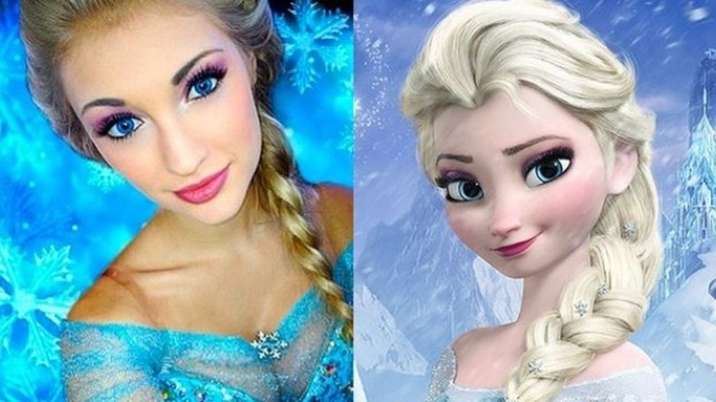 ¿Cuál es la real y cuál la animada? A Anna Fe Carlson sólo le falta echar cubitos de hielo por las manos...