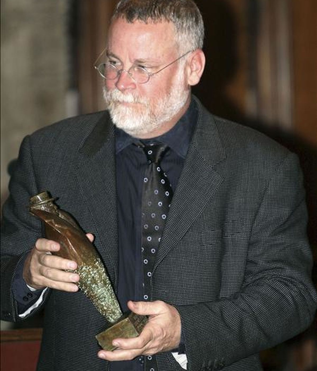 El escritor estadounidense Michael Connelly, considerado uno de los grandes de la novela policíaca actual, recibe el premio Pepe Carvalho 2009 hoy en Barcelona. EFE