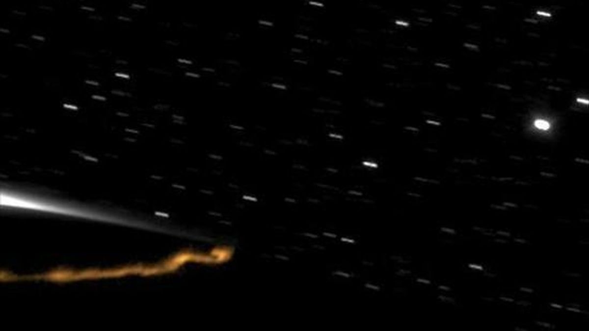 Fotografía cedida en la que se observa una de las auroras boreales de Saturno captadas por la sonda espacial Cassini. EFE