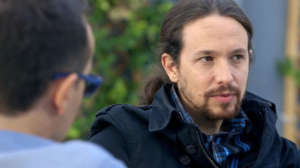 Pablo Iglesias, foto a foto con Risto