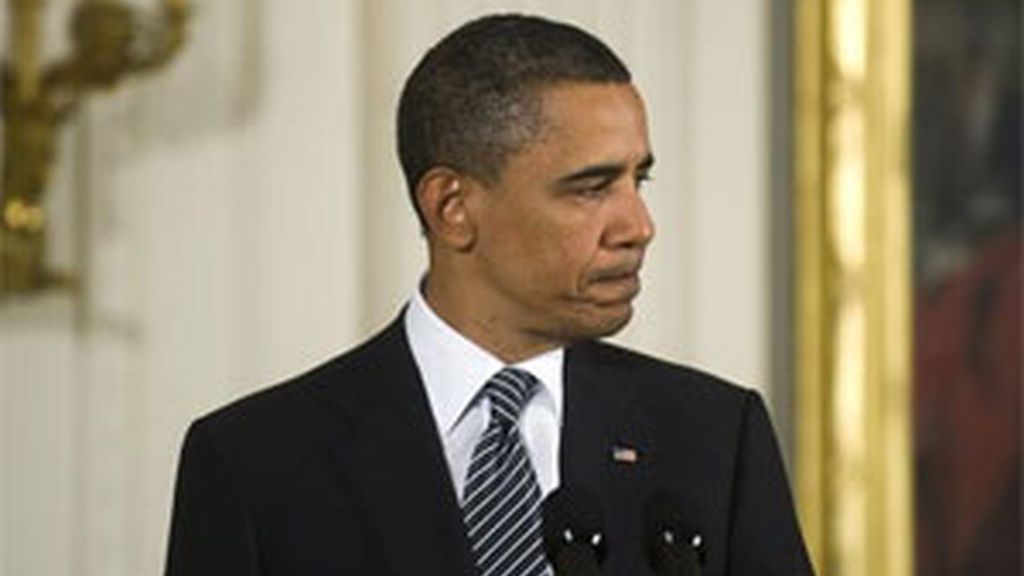 Obama durante la cena en la que ha sido ovacionado. Foto: EFE Obama durante la cena en la que ha sido ovacionado. Foto: EFE