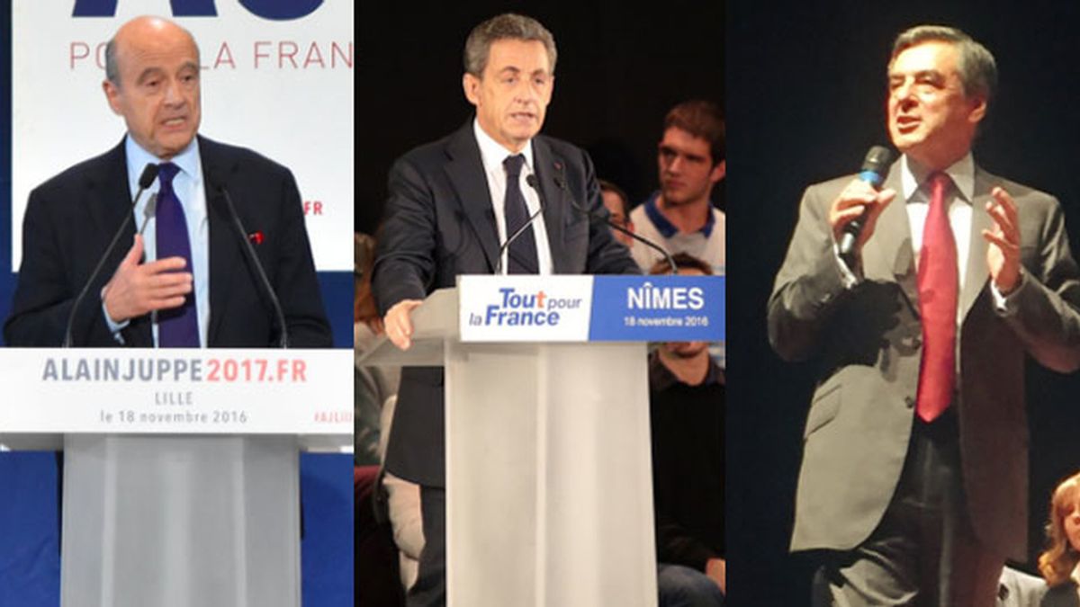 Juppé, Sarkozy y Fillon