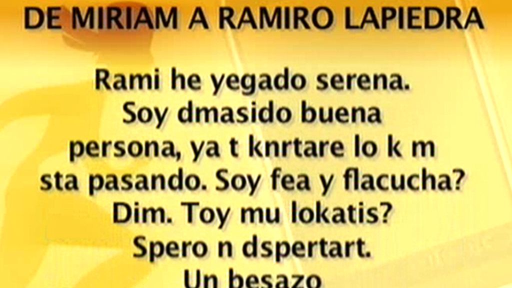 Los mensajes de Míriam Sánchez a Ramiro Lapiedra