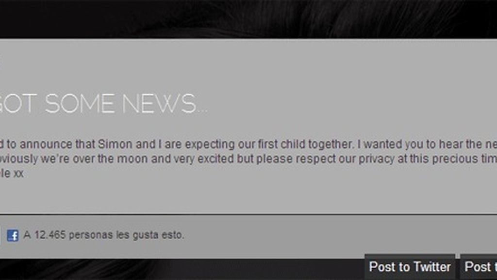 Adele anuncia que espera su primer hijo