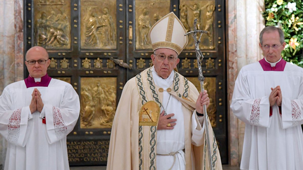 El papa Francisco durante la clausura del Año Jubilar