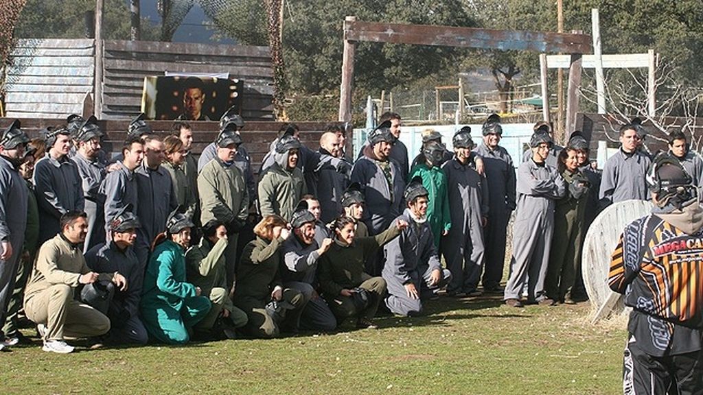 Los cinco ganadores han disfrutado de diferentes pruebas en un campo de paintball