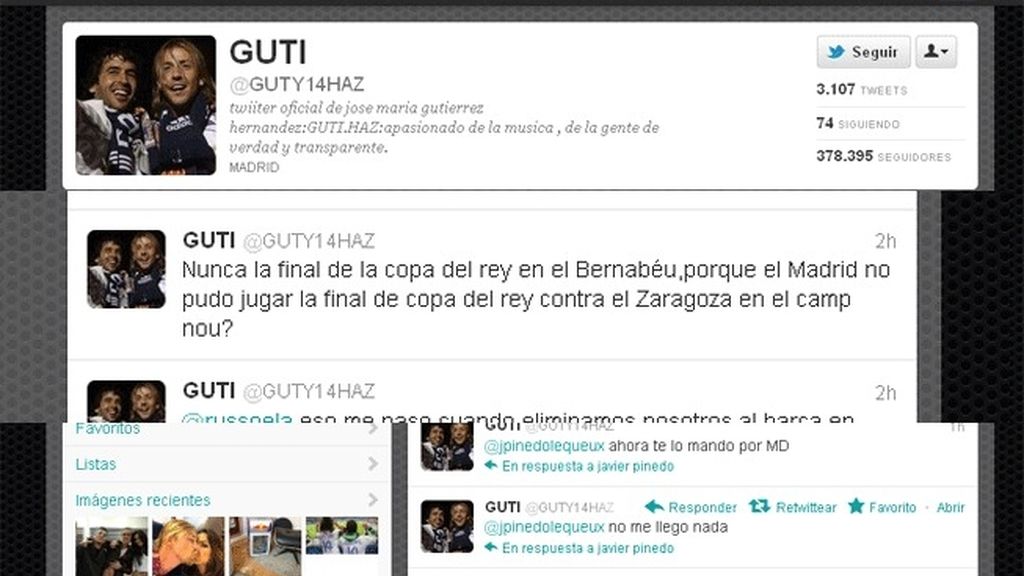 Twitter de Jose María Gutierrez 'Guti' Twitter de Jose María Gutierrez 'Guti'