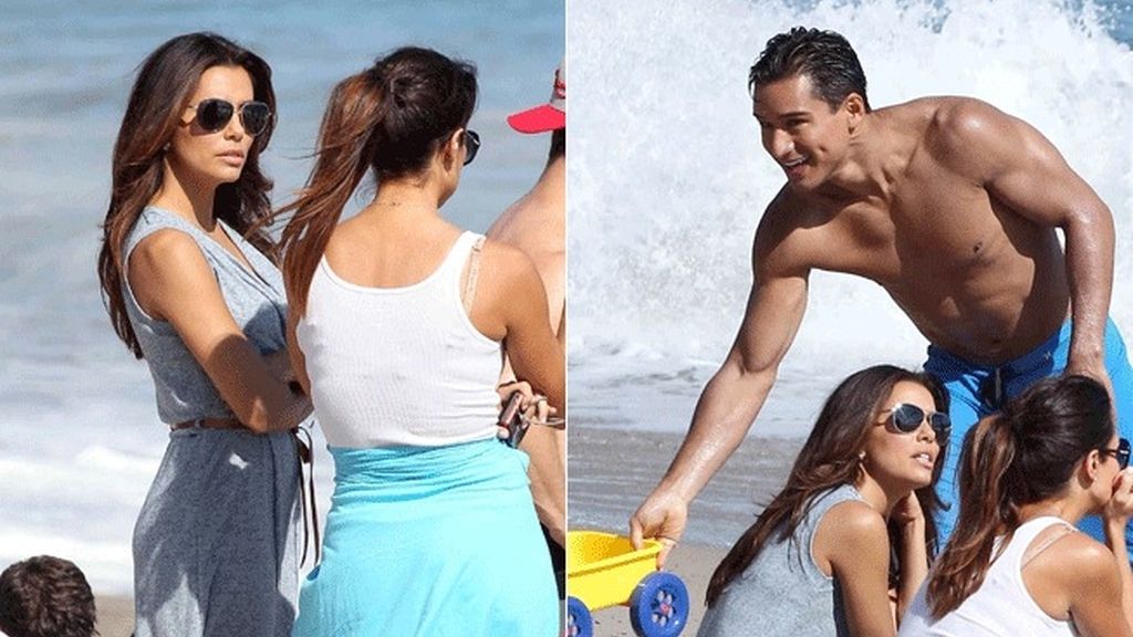 Eva Longoria junto a Mario López en Malibu