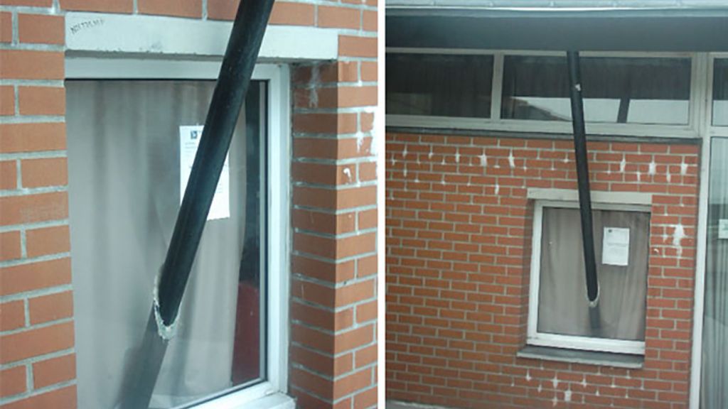 Unas ventanas con soportes