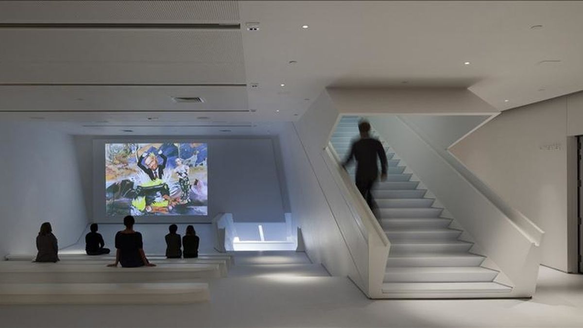 Fotografía cedida que muestra el pequeño anfiteatro de proyección de videos del Museo de la Imagen en Movimiento de Nueva York (EEUU). EFE