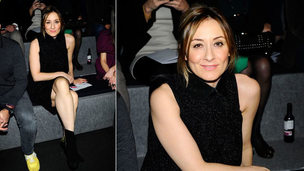 Nathalie Poza en el desfile de Amaya Arzuaga