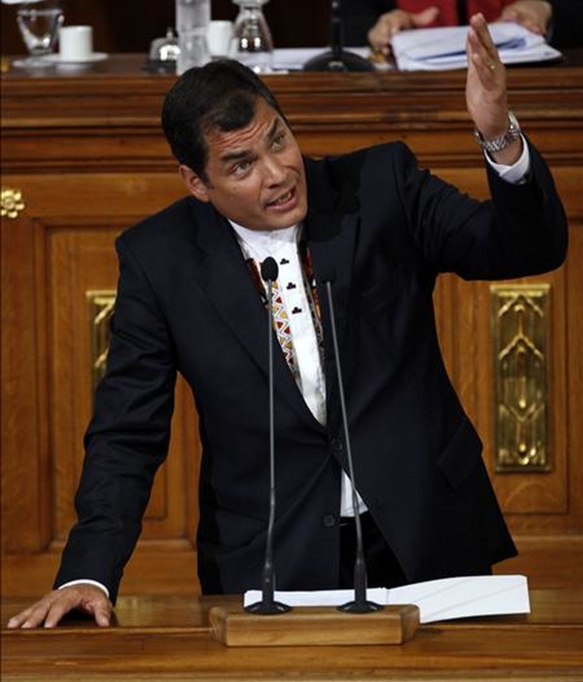 El presidente de Ecuador, Rafael Correa, dijo que como presidente temporal de Unasur interpondrá los mejores oficios para intentar resolver el conflicto colombo-venezolano. EFE/Archivo