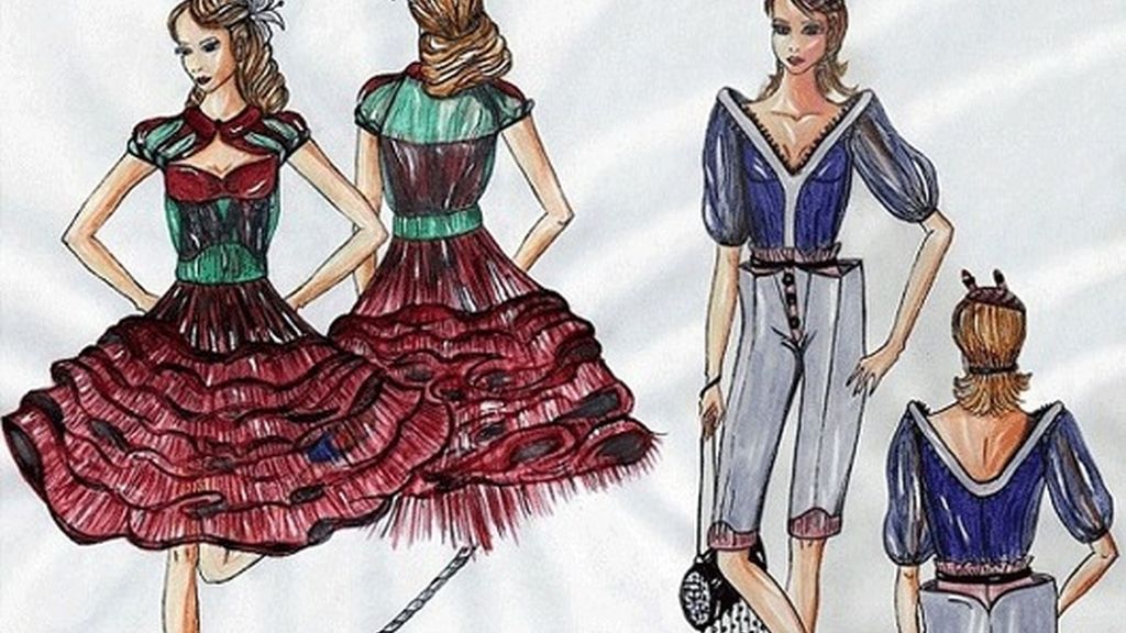 Los bocetos para el estilismo de Mercedes Milá en GH 12