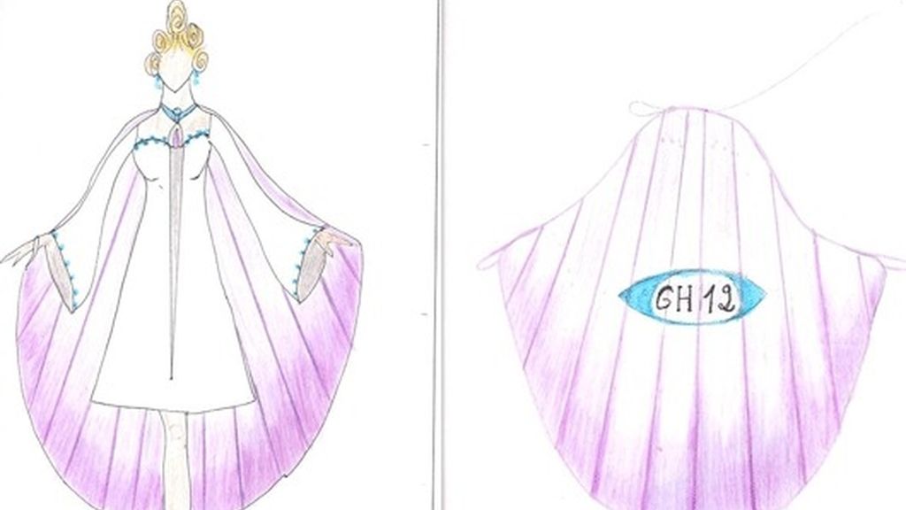 Los bocetos para el estilismo de Mercedes Milá en GH 12