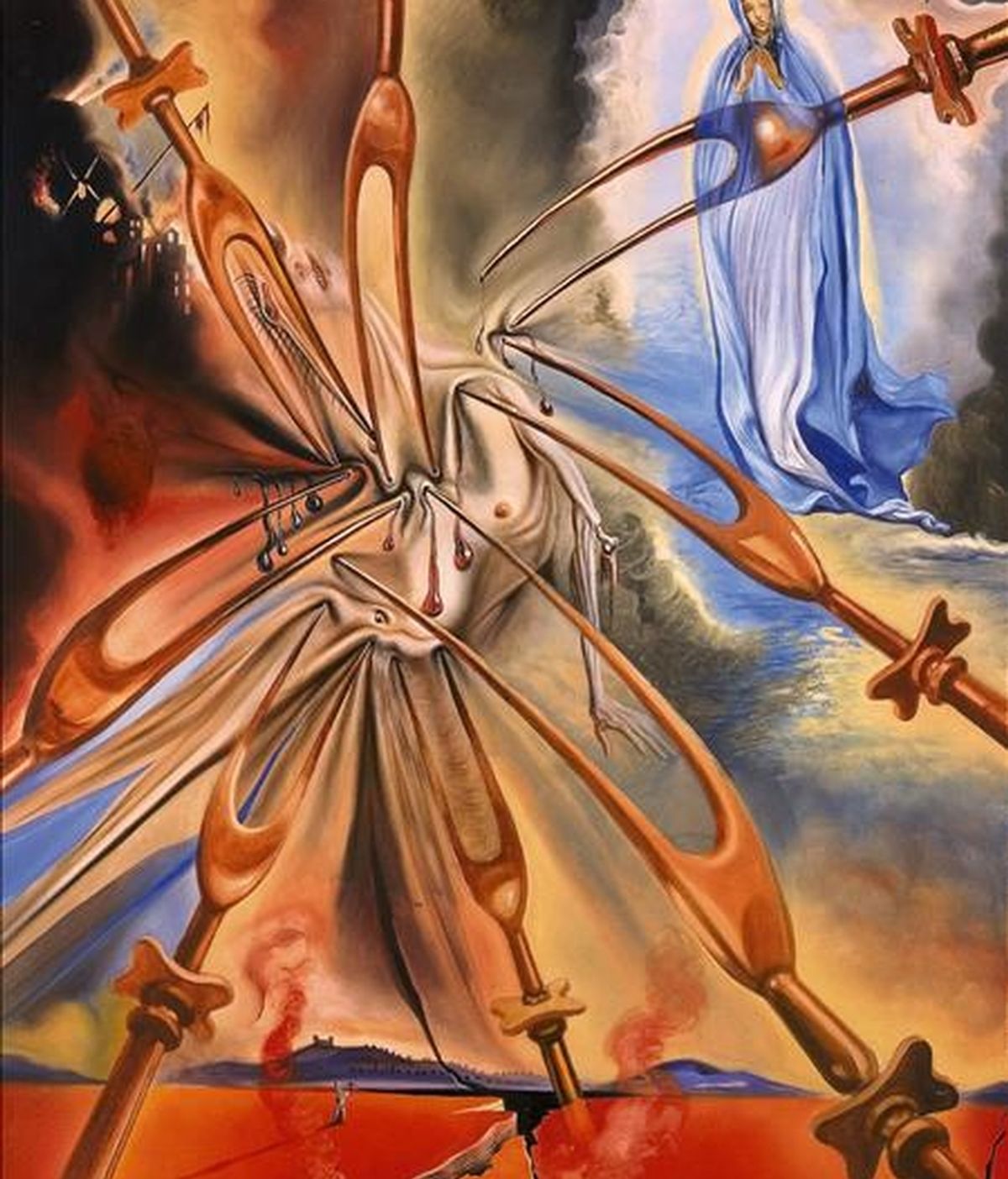 Imagen de "La visión del infierno", de Salvador Dalí, cedida este 30 de septiembre que hará parte de una exposición en la sede de Sotheby's en Nueva York, EE.UU., que recoge obras de artistas clásicos y contemporáneos inspirados por el poema épico, "La Divina Comedia", escrito por Dante Alighieri. EFE