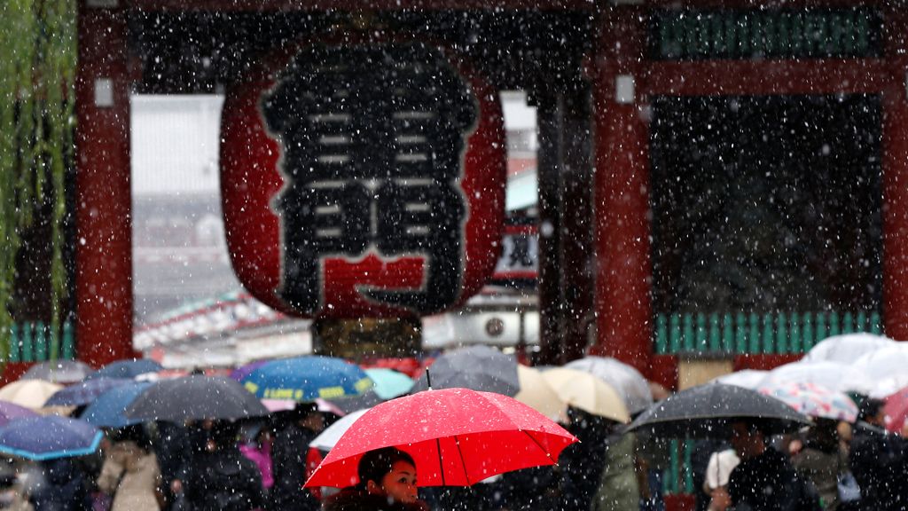 Tokio vive su primera nevada en un mes de noviembre en más de medio siglo