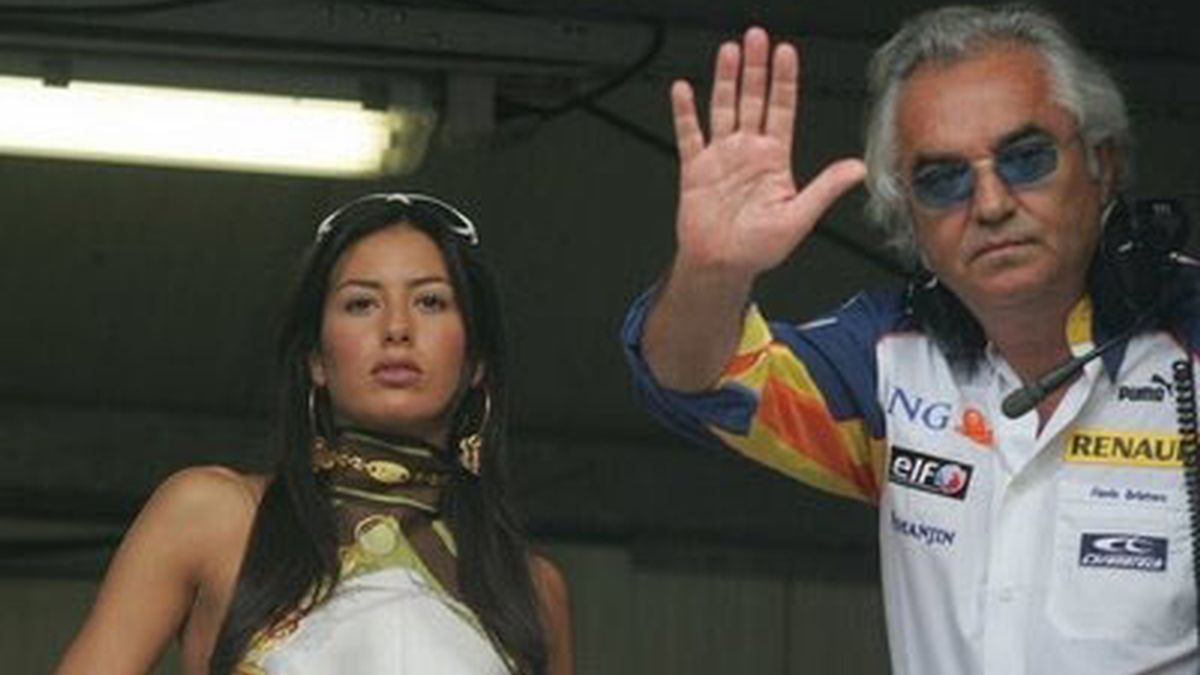 Briatore, junto a su futura esposa. Foto: Archivo