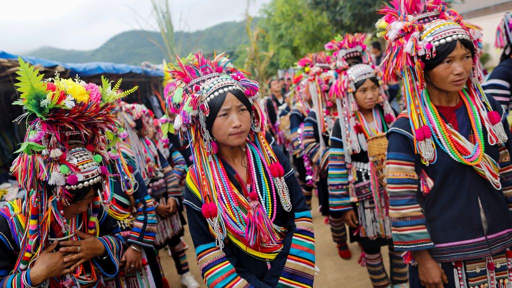 Festival en una aldea de Birmania