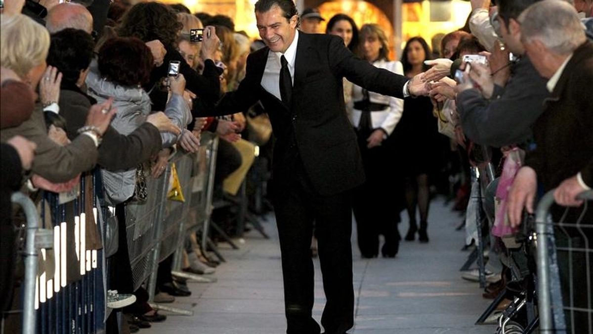 El actor Antonio Banderas a su llegada a la inauguración del Museo Carmen Thyssen Málaga en el Palacio de Villalón, el pasado 24 de marzo. EFE/Archivo