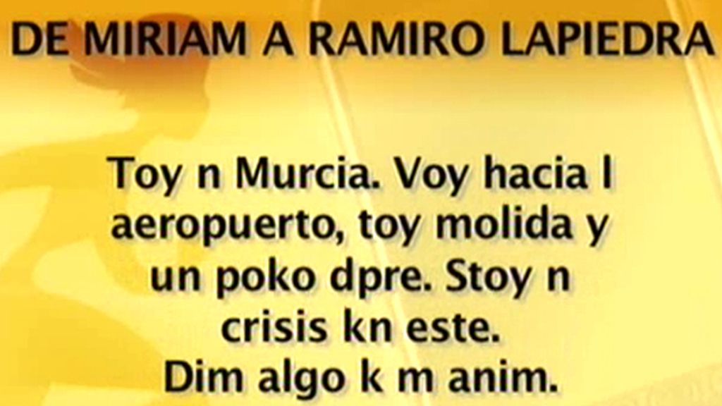 Los mensajes de Míriam Sánchez a Ramiro Lapiedra