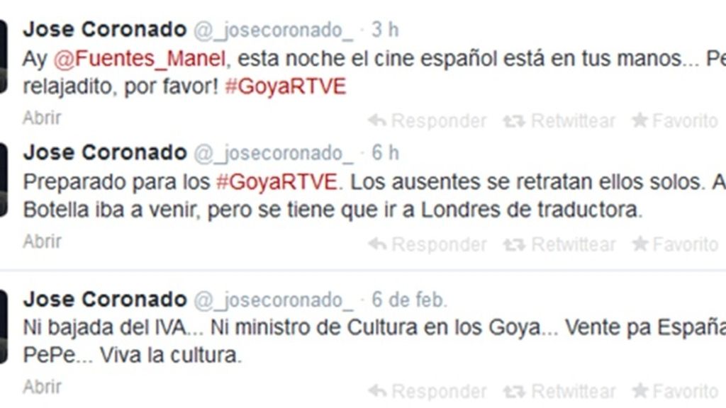Coronado, reivindicativo ya en Twitter