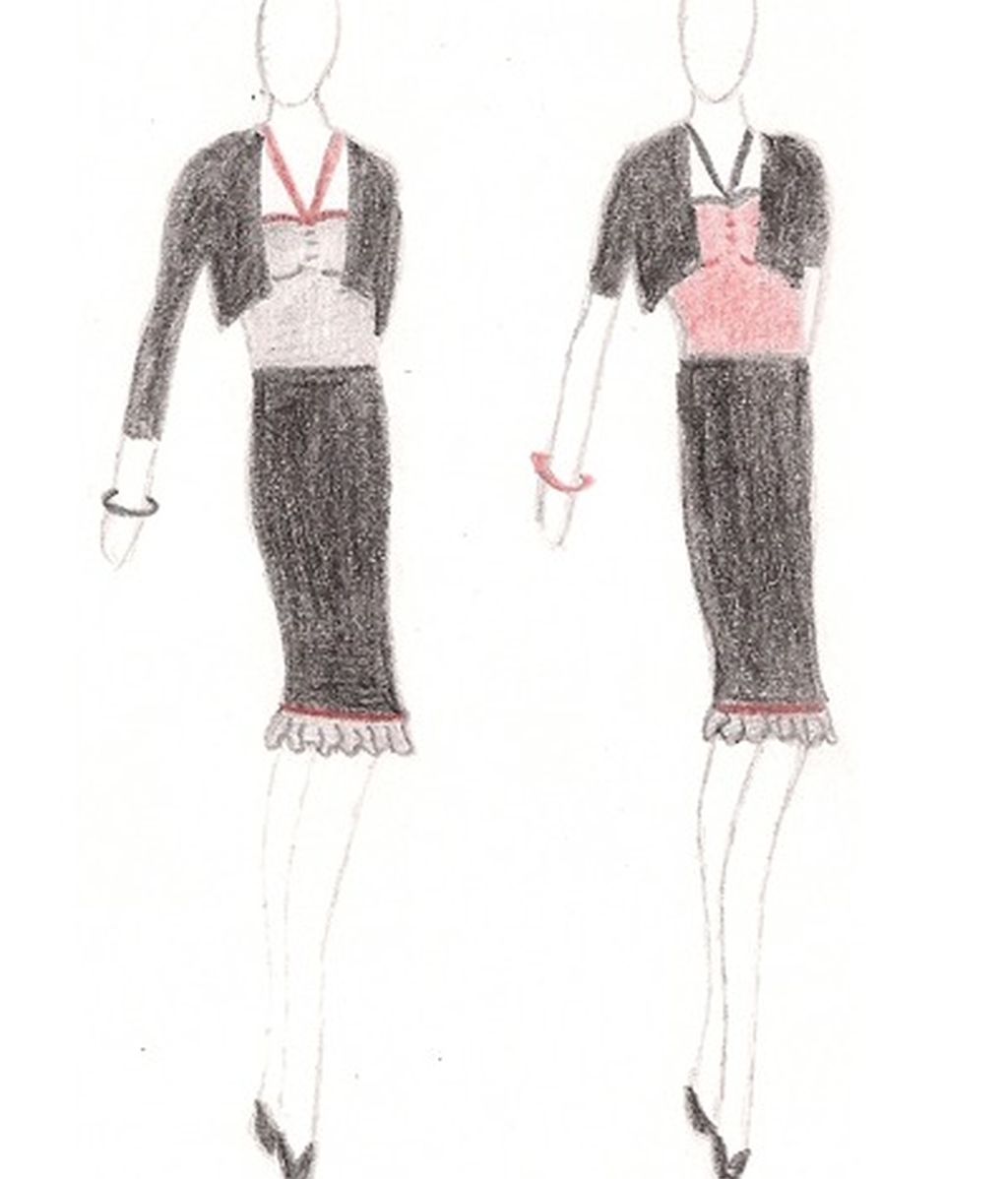 Los bocetos para el estilismo de Mercedes Milá en GH 12