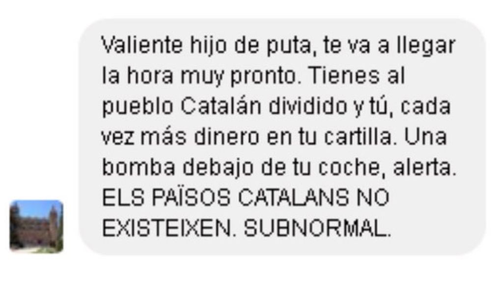Puigdemont denunciará a quien lo amenazó con ponerle una bomba en el coche