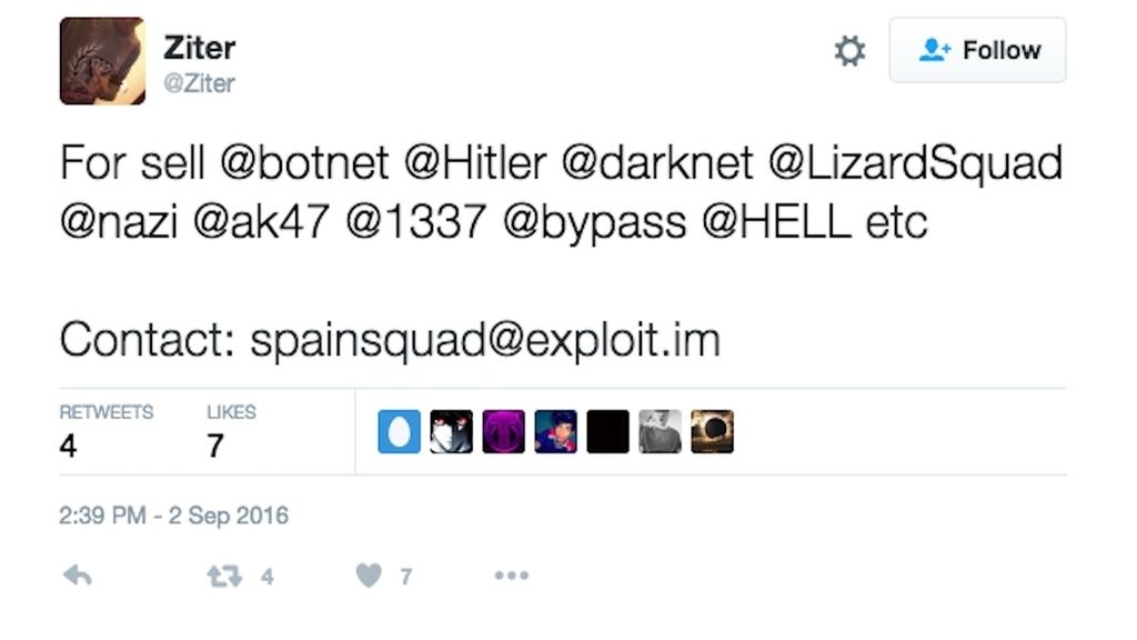 Cuentas suspendidas de Twitter en venta, Spain Squad