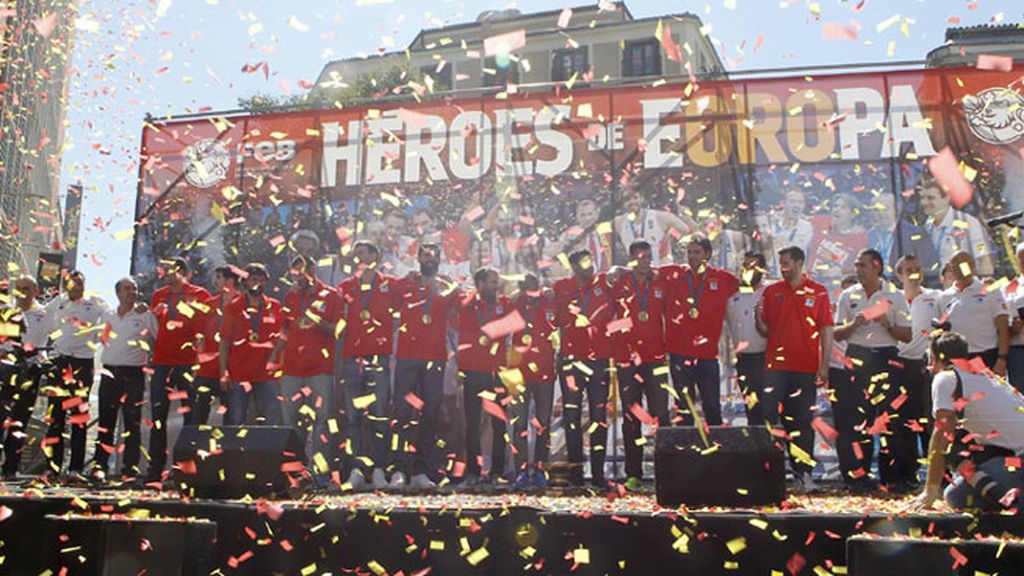 España celebra su  Eurobasket
