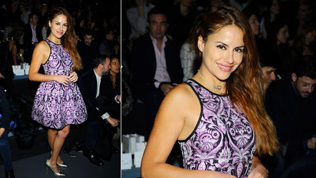 Mónica Hoyos en el desfile de Ángel Schlesser