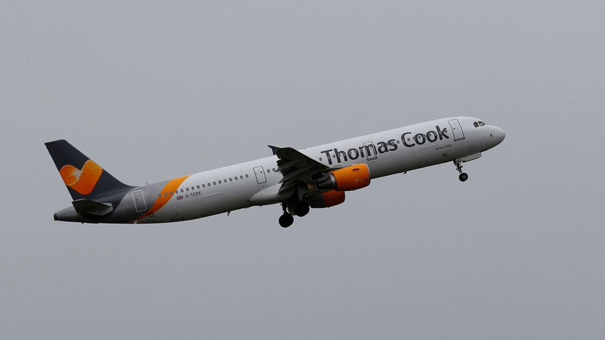 Un avión de la compañía aérea Thomas Cook