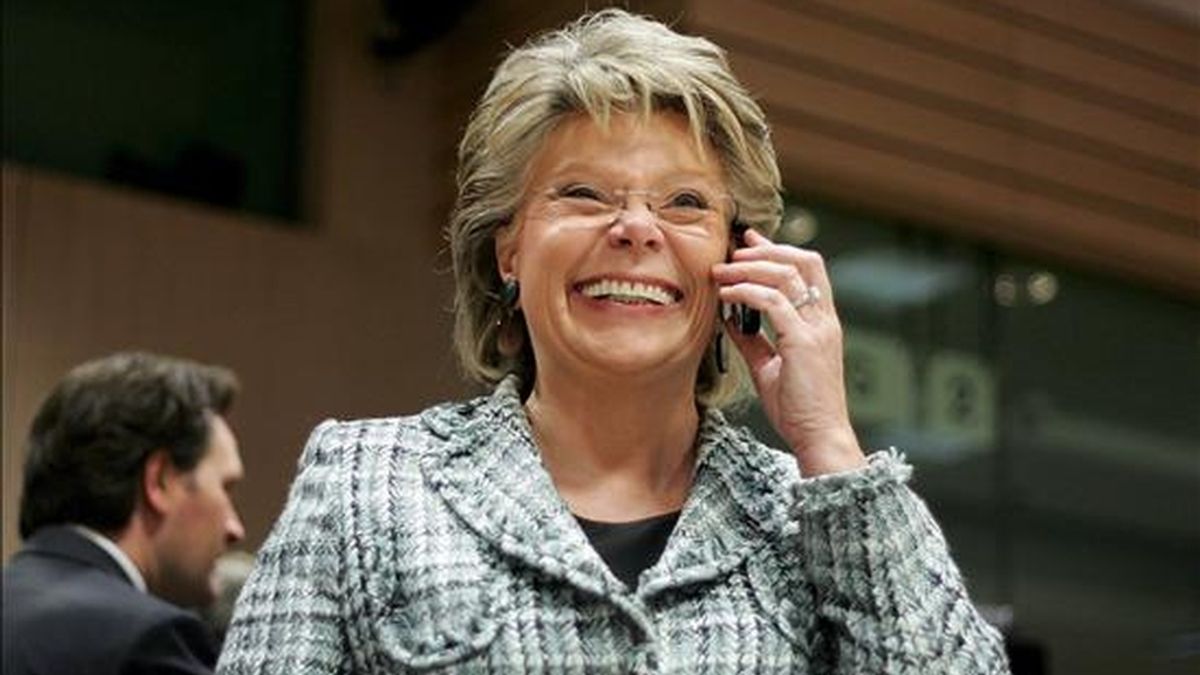 La comisaria europea para la Sociedad de la Información, la luxemburguesa Viviane Reding. EFE/Archivo