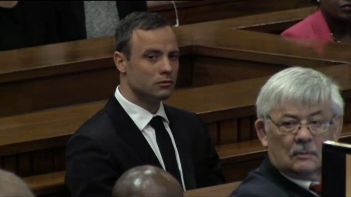 Pistorius durante el juicio