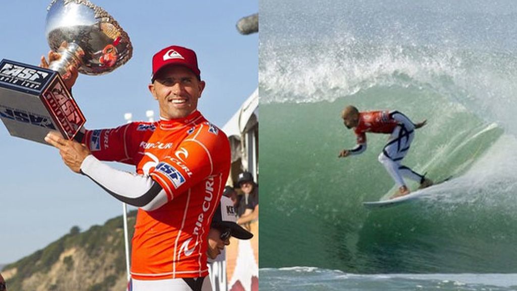 Kelly Slater recoge su título mundial Fotos: AP/Reuters